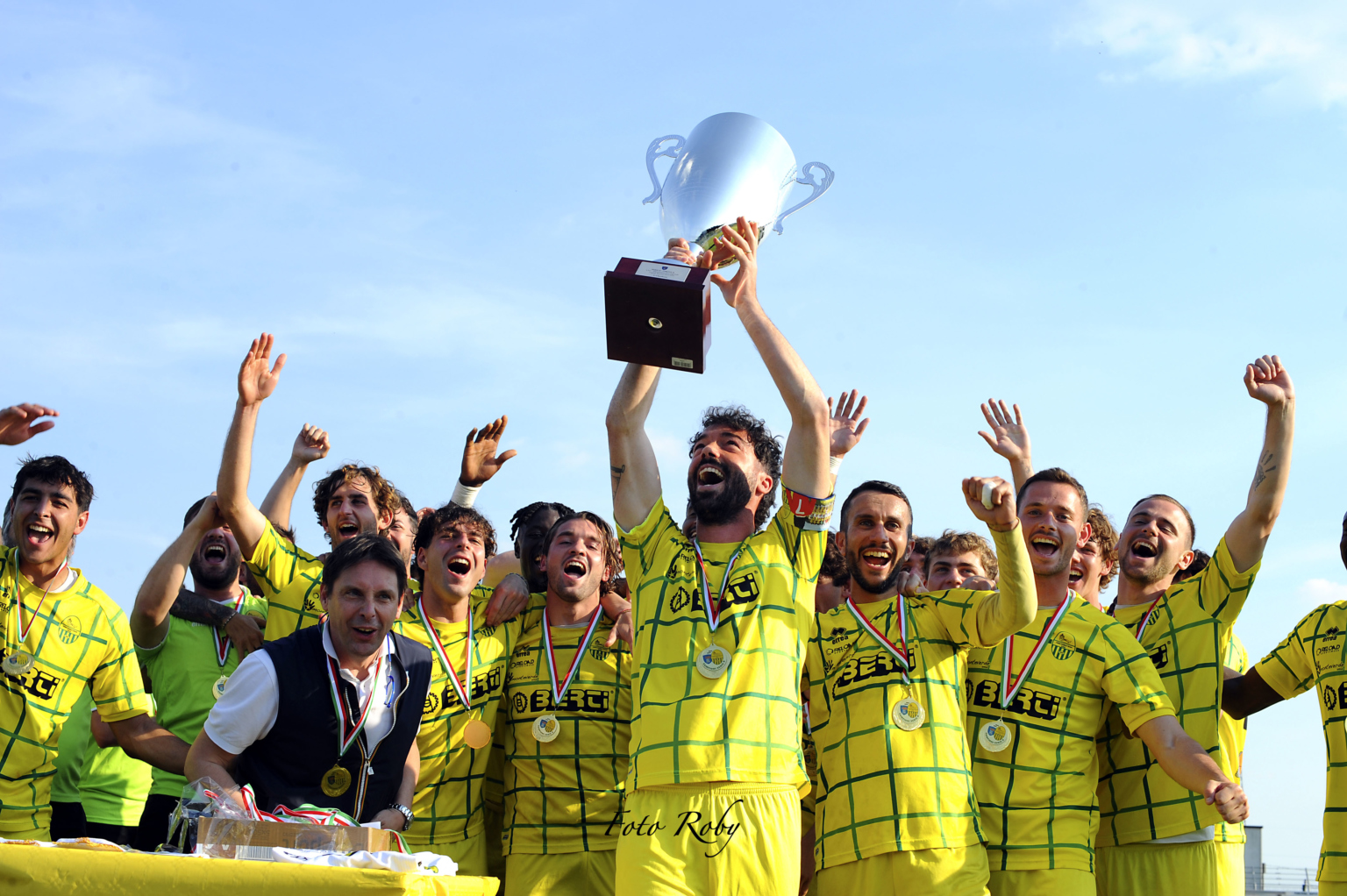 Caldiero players celebrating